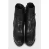 Black wedge ankle boots