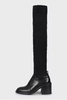 Combined black boots