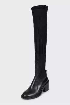 Combined black boots