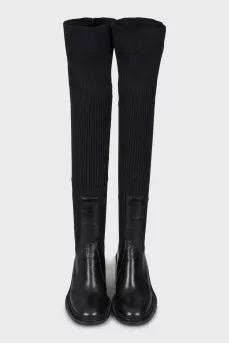 Combined black boots