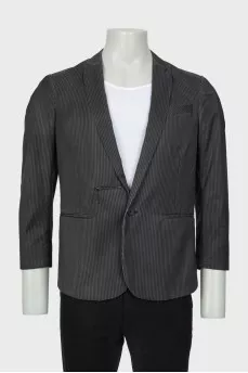 Men's gray striped jacket