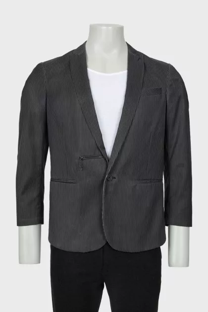Men's gray striped jacket