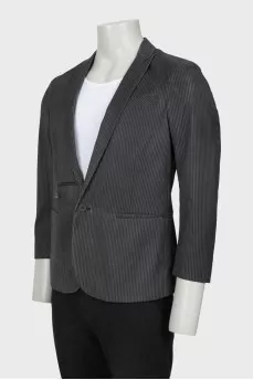 Men's gray striped jacket