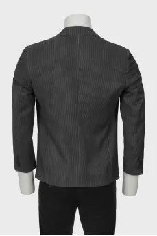 Men's gray striped jacket