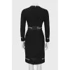 Fitted dress with decor