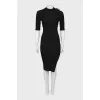 Ribbed dress with side slit