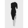 Ribbed dress with side slit