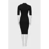 Ribbed dress with side slit