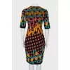 Printed dress with round neckline