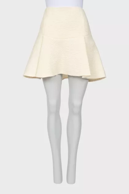 Wool mini skirt with tag