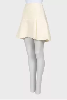 Wool mini skirt with tag