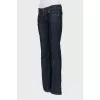 Low-rise flared jeans