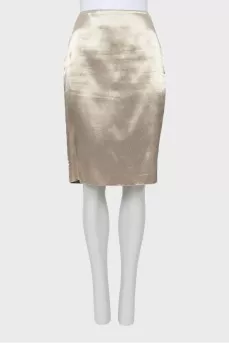 Silver straight skirt
