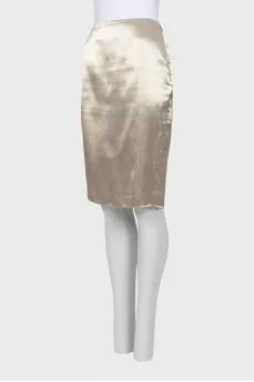 Silver straight skirt