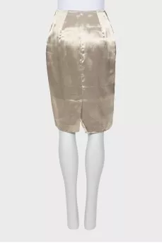 Silver straight skirt