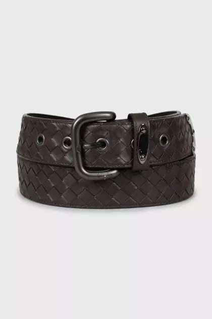 Men's braided leather belt