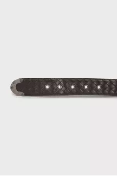 Men's braided leather belt