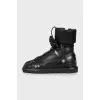 Decorative boots with square toe
