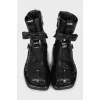 Decorative boots with square toe