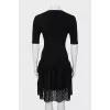 Black dress with woven hem