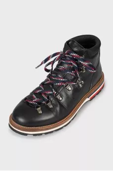 Men's leather lace-up boots