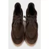 Brown wedge ankle boots