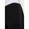 Black leggings decorated with stripes