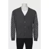 Men's wool cardigan with tag