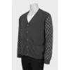 Men's wool cardigan with tag