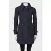 Blue raincoat with pockets