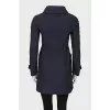 Blue raincoat with pockets
