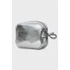 Silver bag with tag