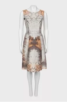 Fitted dress with lurex