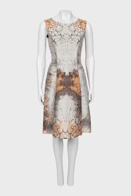 Fitted dress with lurex
