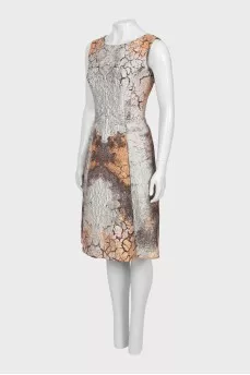 Fitted dress with lurex