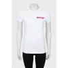 White T-shirt with brand logo