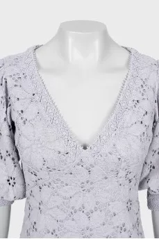 V-neck woven dress