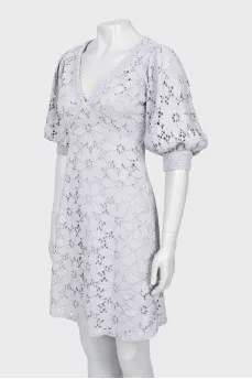 V-neck woven dress