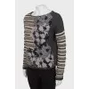 Wool sweater with decor