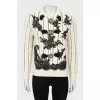 Decorated striped sweater