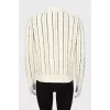 Decorated striped sweater