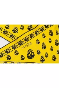 Silk scarf with skull print