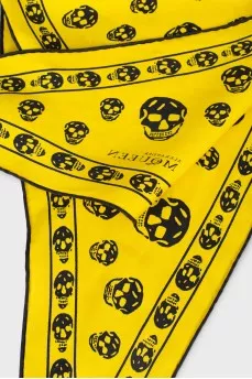 Silk scarf with skull print