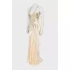 Beige dress decorated with sequins