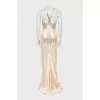 Beige dress decorated with sequins