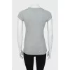 Gray ribbed T-shirt