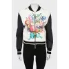 Zip bomber in floral print