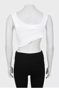 White asymmetrical top