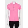 Pink logo polo