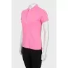 Pink logo polo